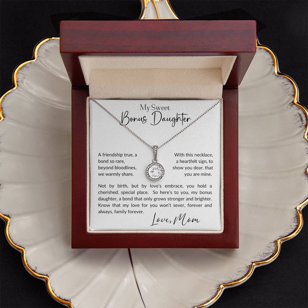 To My Sweet Bonus Daughter | You Are Dear to My Heart Eternal Hope Necklace