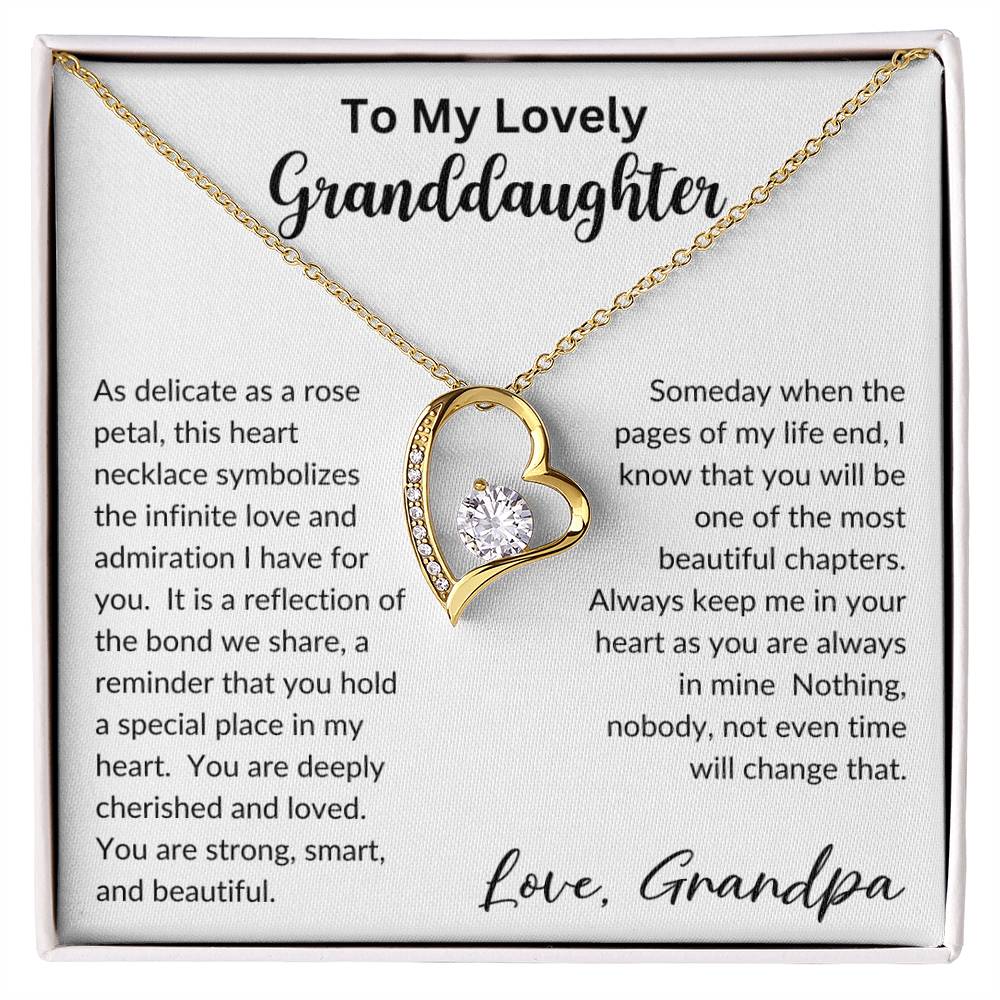 To My Granddaughter, Love Grandpa | Forever Love Necklace