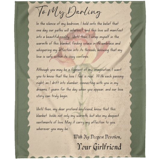 To My Darling Pretend Boyfriend Blanket (Funny) | Arctic Fleece Blanket 50 x 60 inches