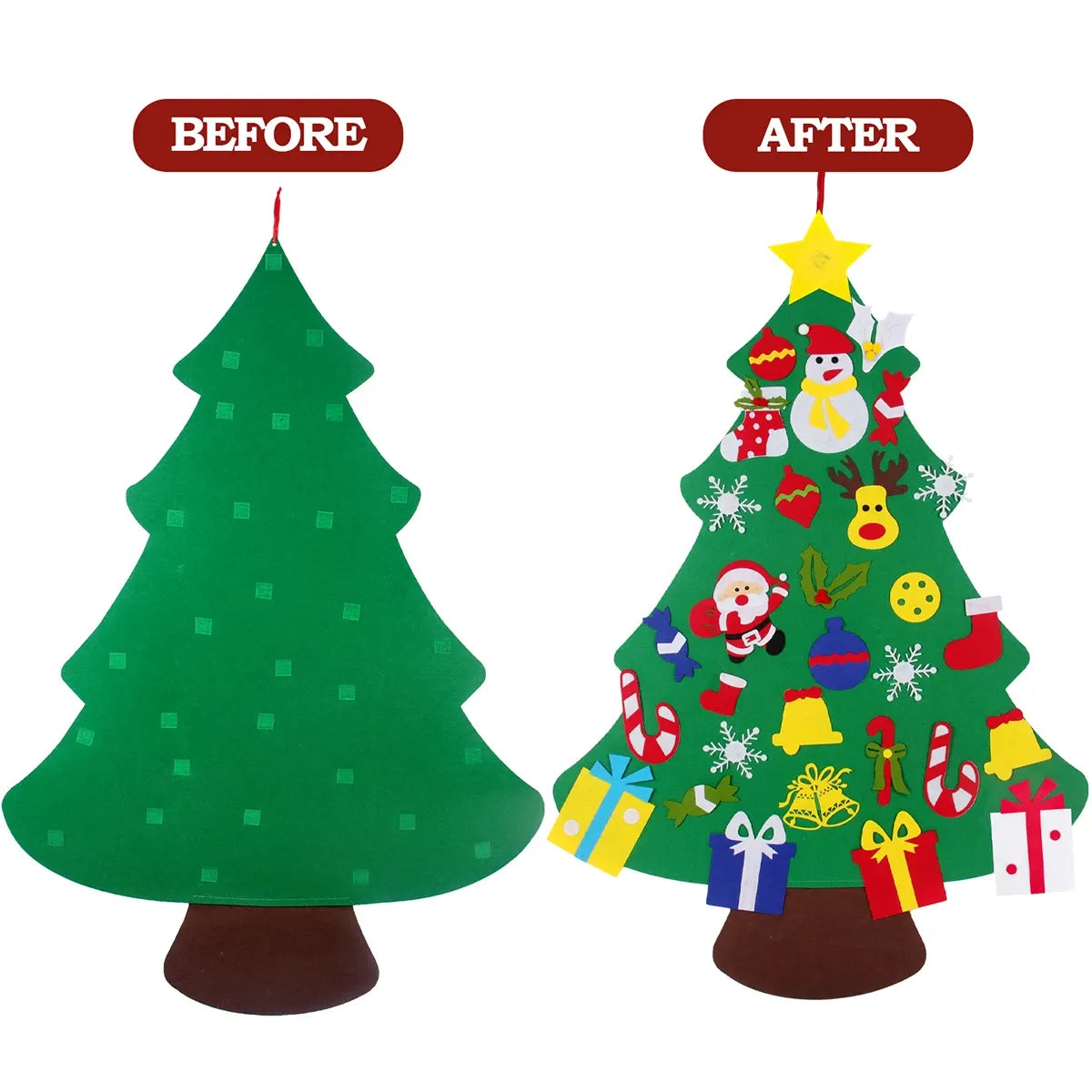 TinselToyz™ DIY Felt Christmas Tree with Ornaments