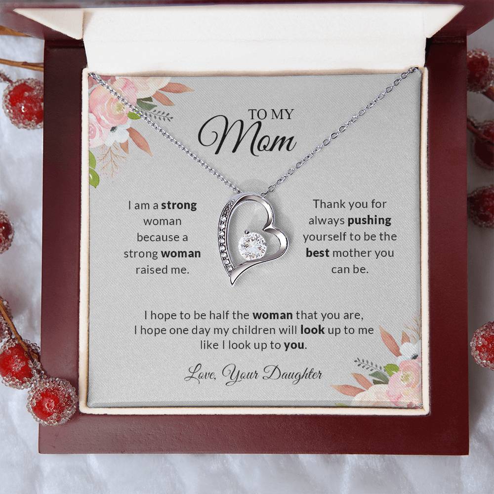 To My Mom Love Your Daughter | Thank You - Forever Love Necklace