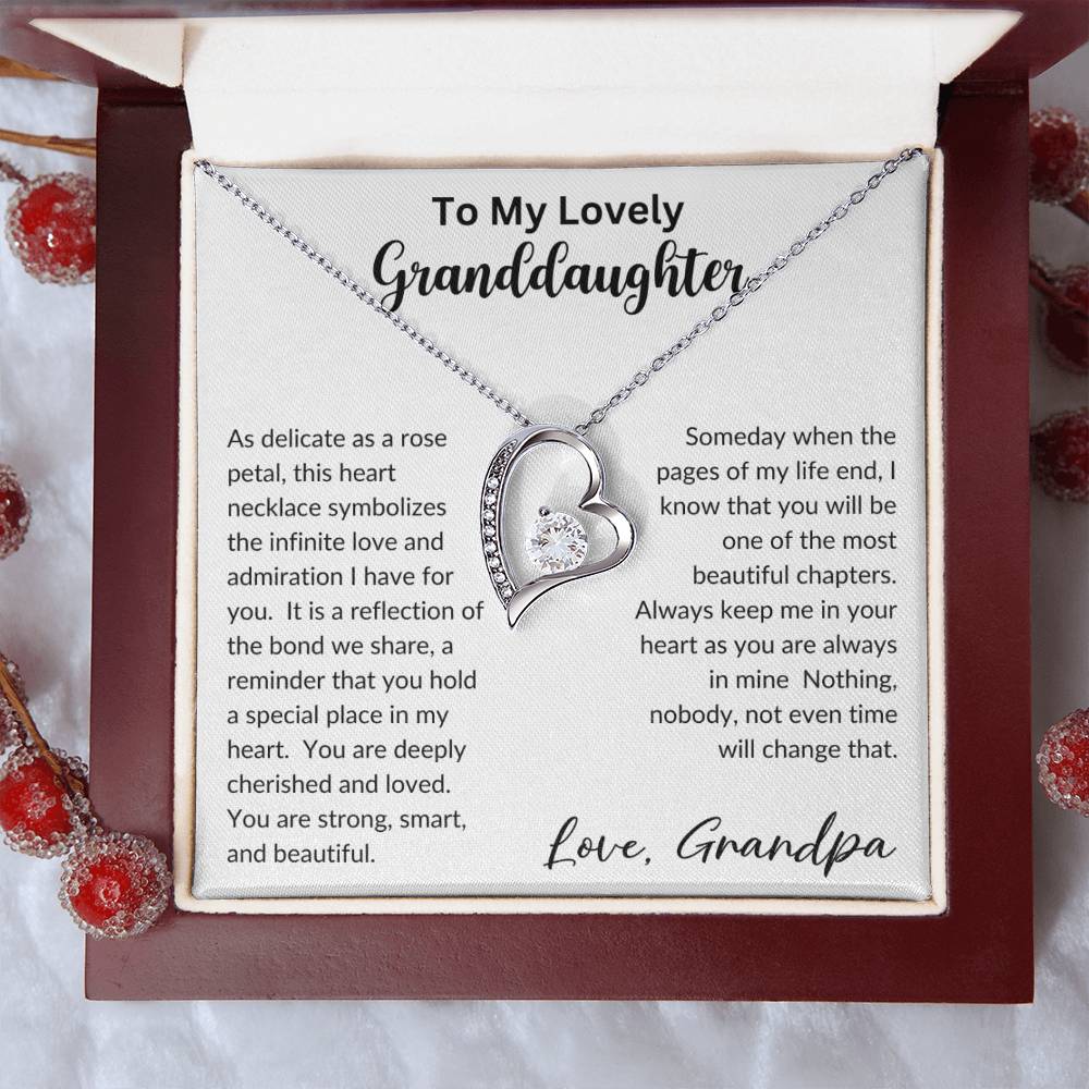 To My Granddaughter, Love Grandpa | Forever Love Necklace