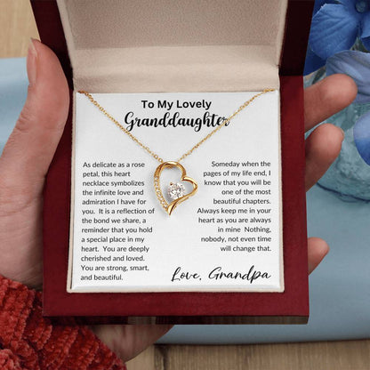 To My Granddaughter, Love Grandpa | Forever Love Necklace