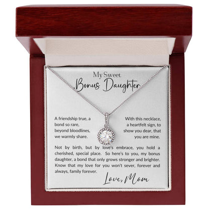 To My Sweet Bonus Daughter | You Are Dear to My Heart Eternal Hope Necklace