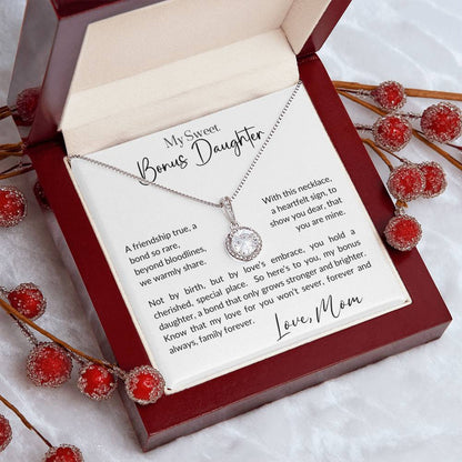 To My Sweet Bonus Daughter | You Are Dear to My Heart Eternal Hope Necklace