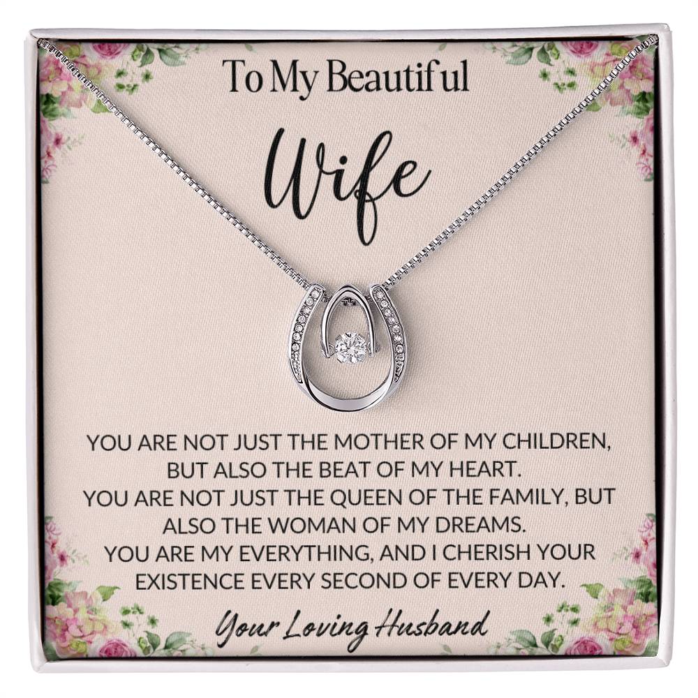 To My Beautiful Wife | Lucky in Love Necklace