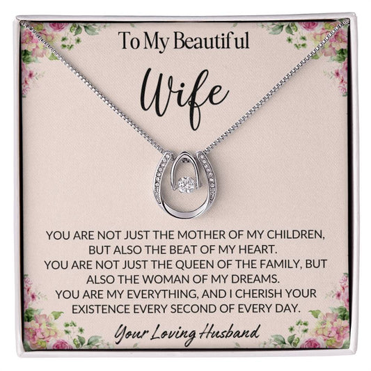 To My Beautiful Wife | Lucky in Love Necklace