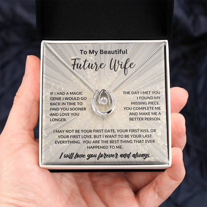 To My Beautiful Future Wife ~ I Love You Gift Necklace