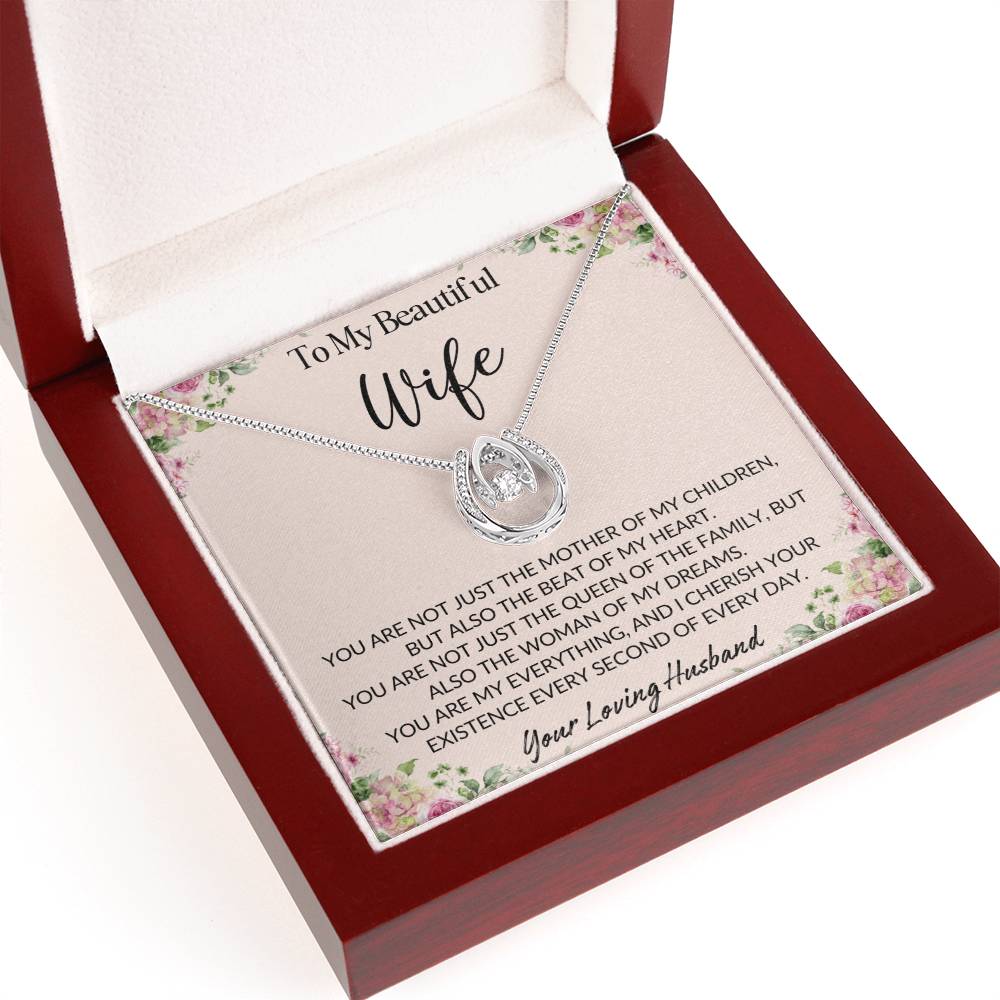 To My Beautiful Wife | Lucky in Love Necklace