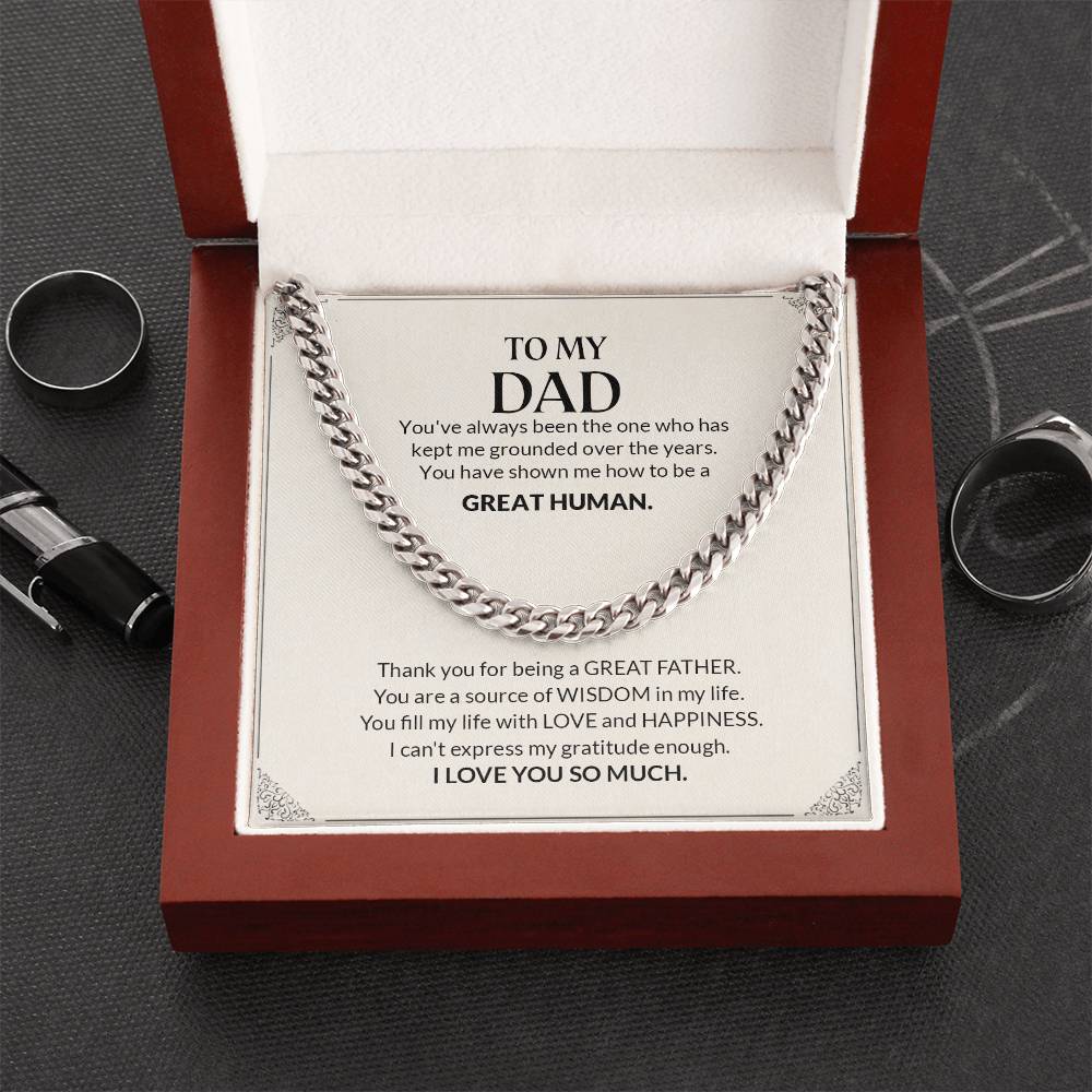 To My Dad | I Love You So Much - Cuban Link Chain