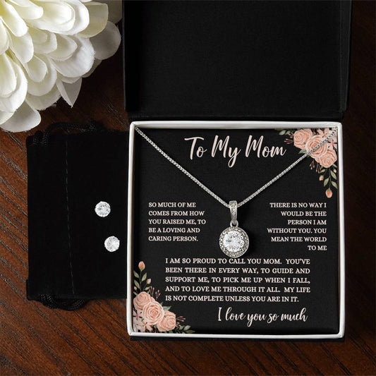 To My Mom, I Love You | Eternal Hope Necklace & Matching Earrings