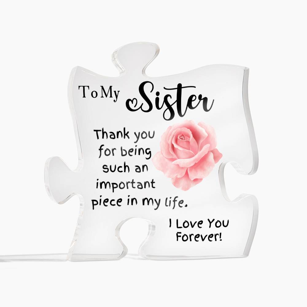 To My Sister | Personalized Acrylic Puzzle Piece