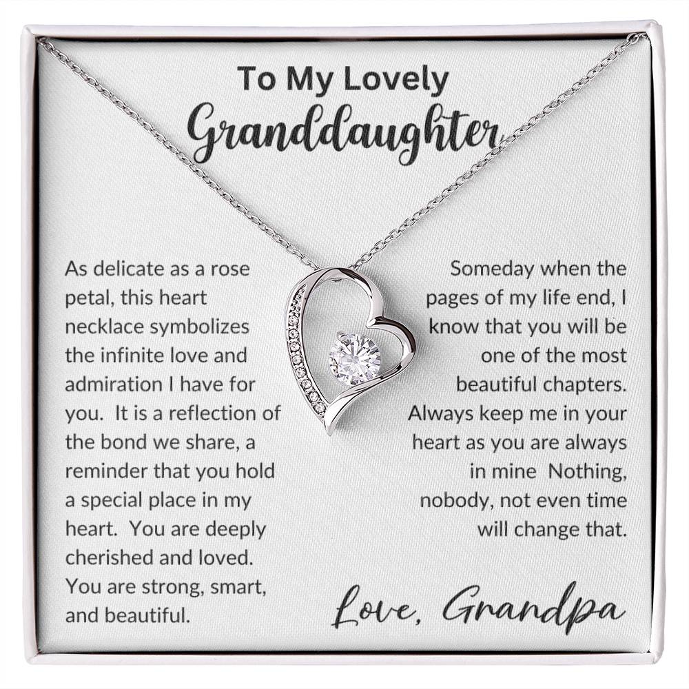 To My Granddaughter, Love Grandpa | Forever Love Necklace