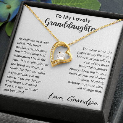 To My Granddaughter, Love Grandpa | Forever Love Necklace